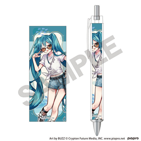 『初音ミク』太軸ボールペン 初音ミク マリン☆神戸2025